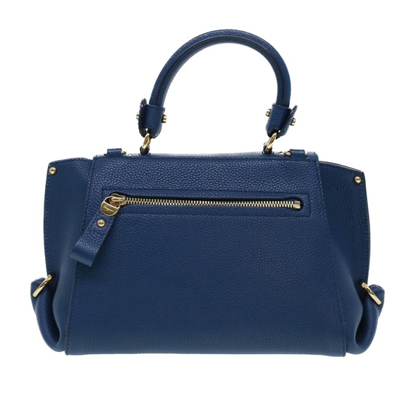 Salvatore Ferragamo Sofia Hand Bag Leather 2way Blue FZ-21 F628